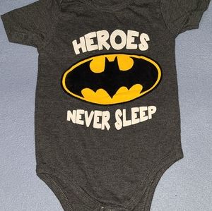 Infant size 18 months batman Heroes never sleep oneies